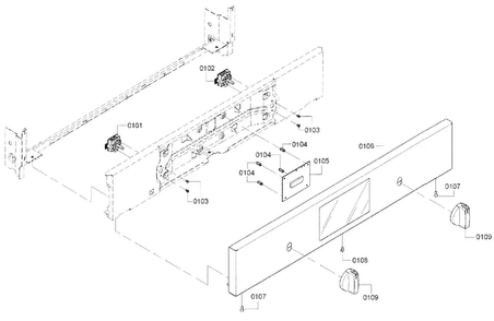 Control Panel Diagram and Parts List for HBL5751UC 01 Bosch Microwave