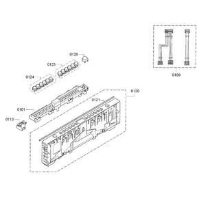 Control Panel Diagram and Parts List for SPX5ES55UC 20 Bosch Dishwasher