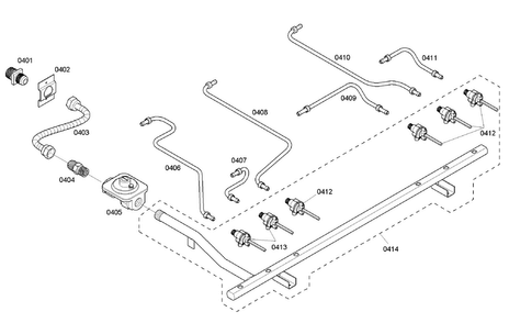 Manifold Assy Diagram and Parts List for PRD366EHC 03 Thermador Range