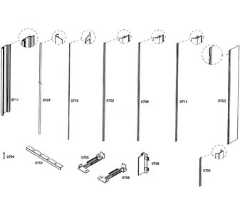 Frames Diagram and Parts List for T36IT71NNP 01 Thermador Refrigerator