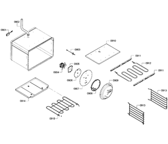 Large Oven Diagram and Parts List for PRD486GDHC 05 Thermador Range
