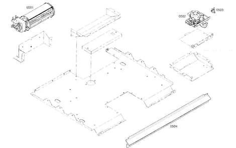 Ventilation Diagram and Parts List for MED272ES01  Thermador Wall Oven