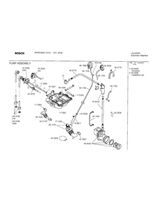 Pump Assembly Diagram and Parts List for WFMC6400UC 01 Bosch Washer