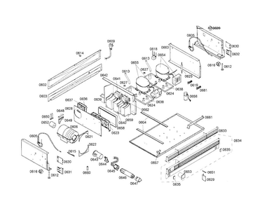 Compressor/condenser Diagram and Parts List for T36IT70NNP 04 Thermador Refrigerator
