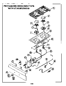Pro Ranges/cooktops W/star Burners Diagram and Parts List for PRDS364GL  Thermador Range