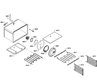 Oven Assy Diagram and Parts List for PRD366GHU 04 Thermador Range
