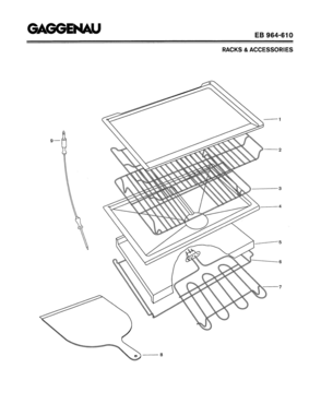 05 - RACKS & ACCESSORIES Diagram and Parts List for EB964-610  Bosch Range