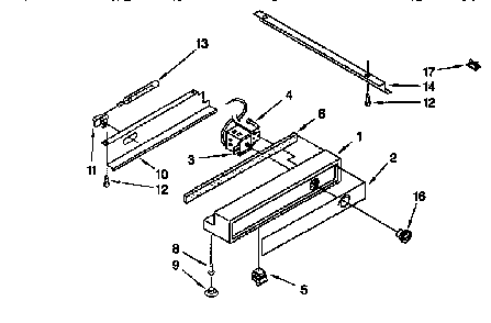 Freezer Control Panel Diagram and Parts List for TSS48QBW00  Thermador Refrigerator