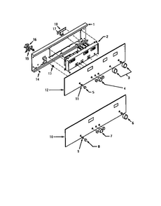 Control Panel Diagram and Parts List for CT227N-01  Thermador Wall Oven