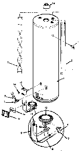 Replacement Parts Diagram and Parts List for 153333112  Kenmore Water Heater