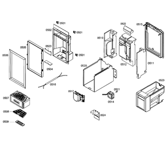 Dispenser Diagram and Parts List for T18ID80NLP 22 Thermador Freezer