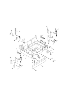 Base Diagram and Parts List for SHI4302UC 12 Bosch Dishwasher