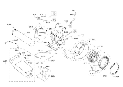 Heater Assy Diagram and Parts List for WTVC833PUS 09 Bosch Dryer