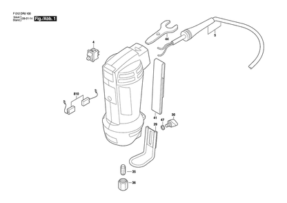 Section 1 Diagram and Parts List for DR1120V F012DR0100 Bosch Router