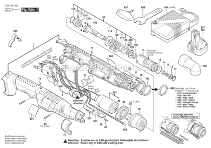 Part Location Diagram of 3600106028 Bosch Parts Set