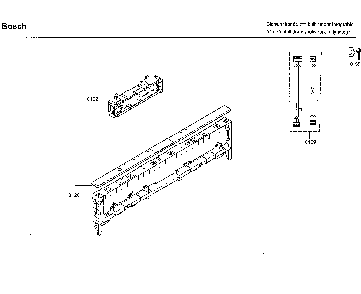 Control panel Diagram and Parts List for SHV9PT53UC 01 Bosch Dishwasher