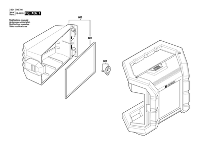 Part Location Diagram of 16055002F8 Bosch Tool COVER