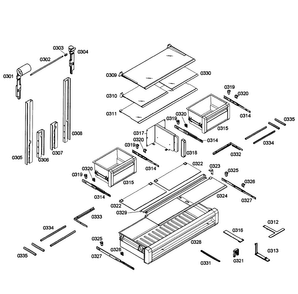 Refrigerator Diagram and Parts List for T36IT71NNP 10 Thermador Refrigerator