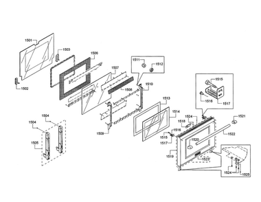 Door 2 Diagram and Parts List for PRD48JDSGU 08 Thermador Range