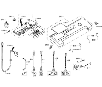 Control Panel Diagram and Parts List for WFMC5301UC 16 Bosch Washer