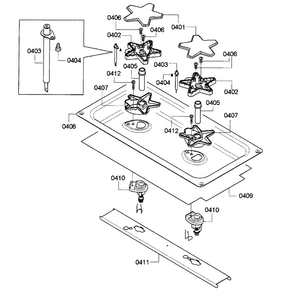 Burners-12" Diagram and Parts List for PRD486GDHC 09 Thermador Range