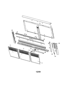 Top Cover/snorkel Diagram and Parts List for UCV36AW-01  Thermador Range Hood