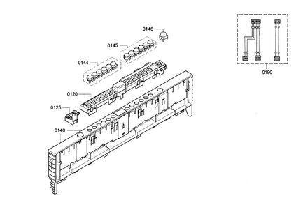Control Panel Diagram and Parts List for SGX68U55UC A3 Bosch Dishwasher