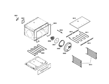 Motor/cover/reflector Diagram and Parts List for PRD486EDHC 01 Thermador Range