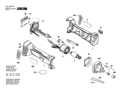Part Location Diagram of 3607950024 Bosch Tool WRENCH