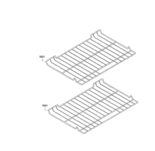 Shelfs Diagram and Parts List for HBL5351UC 02 Bosch Wall Oven