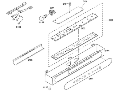Control Asy Diagram and Parts List for KBUIT4275E 01 Thermador Refrigerator