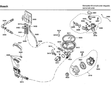 Pump Diagram and Parts List for SHX46L15UC 50 Bosch Dishwasher