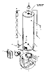 Replacement Parts Diagram and Parts List for 153332571  Kenmore Water Heater