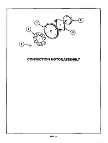 Convection Motor Assembly Diagram and Parts List for C301U  Thermador Range