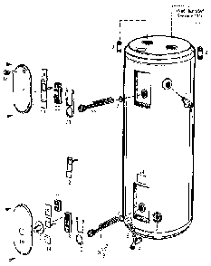 Replacement Parts Diagram and Parts List for 153320530HT  Kenmore Water Heater