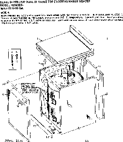Non-functional Replacement Parts Diagram and Parts List for 153310310  Kenmore Water Heater