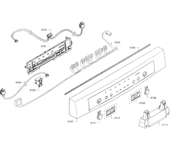 Control Panel Diagram and Parts List for SHE3AR56UC 06 Bosch Dishwasher