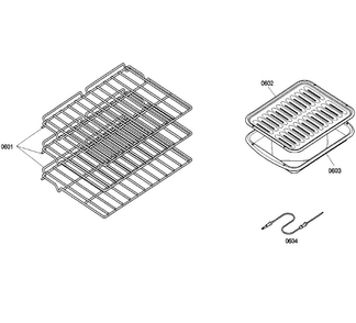 Rack Diagram and Parts List for HBN5460UC 01 Bosch Wall Oven