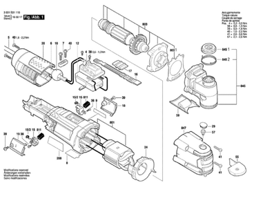 Bosch Gop55-36b Diagram and Parts List for GOP55-36B  Bosch Multi-Tool