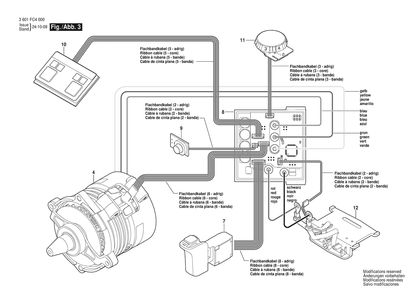 Figure 4 Diagram and Parts List for 3601FC4010 GSA18V-126 Bosch Reciprocating Saw