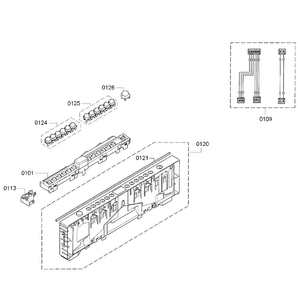 Control Panel Diagram and Parts List for SPX5ES55UC 15 Bosch Dishwasher