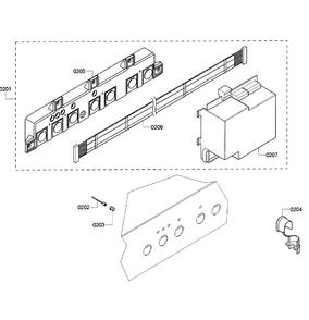 Control Panel Diagram and Parts List for PH36CS 01 Thermador Range Hood