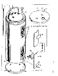 Replacement Parts Diagram and Parts List for 153321860  Kenmore Water Heater