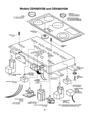 09 - CONTROL PANEL Diagram and Parts List for CEH365VQB  Bosch Range