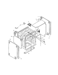 Tank Assembly Diagram and Parts List for SHI6802UC 11 Bosch Dishwasher