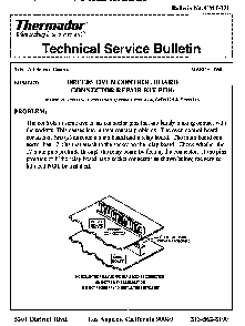 Technical Service Bulletin Diagram and Parts List for CT130  Thermador Wall Oven