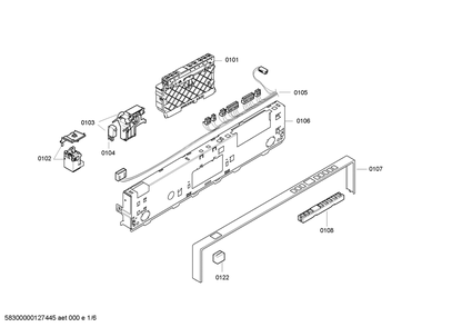Diagram 1 Diagram and Parts List for SHX56B06UC-14  Bosch Dishwasher