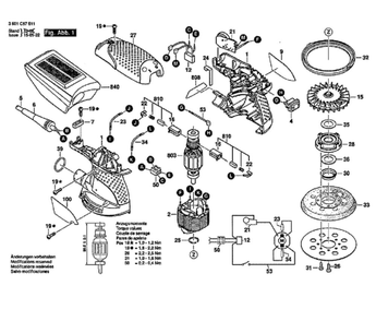 Bosch Ros20vsk Diagram and Parts List for ROS20VSK  Bosch Sander Grinder