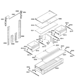 Refrigerator 2 Diagram and Parts List for T36IT71FN 02 Thermador Refrigerator