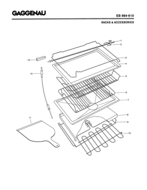 05 - RACKS & ACCESSORIES Diagram and Parts List for EB984-610  Bosch Range